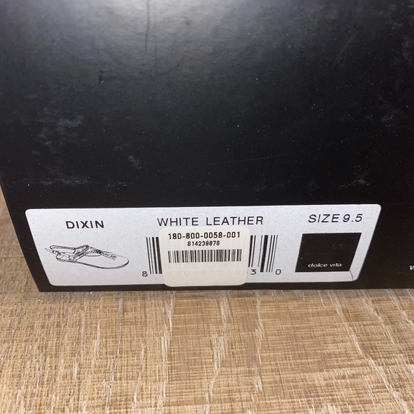DOLCE VITA DIXIN WHITE LEATHER SANDALS - Picture 6 of 6